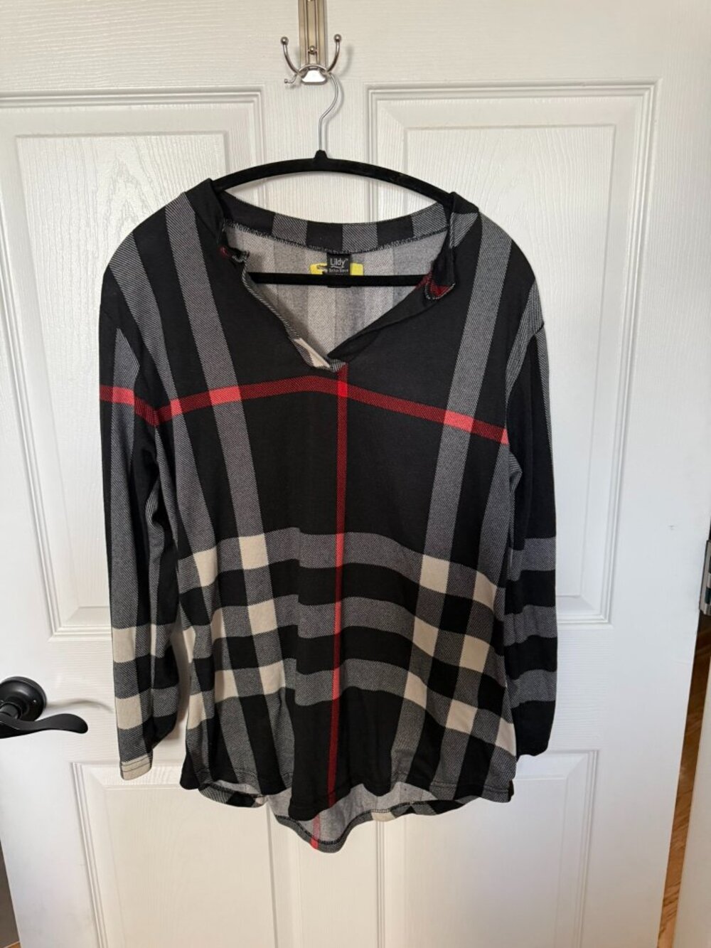 Lildy Plaid Button Tunic